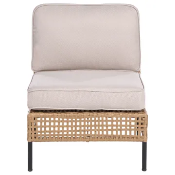 Soffgrupp utomhus med Bord 6-Sits Omegana Modulär Konstrotting - Beige/Svart - Utemöbler & utemiljö - Utegrupp - Soffgrupp utomhus