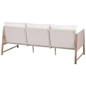 Soffgrupp utomhus med Bord och Fotpall 5-Sits Nola - Beige/Brun - Utemöbler & utemiljö - Utegrupp - Soffgrupp utomhus