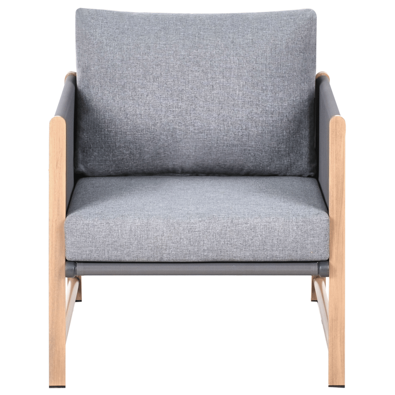 Soffgrupp utomhus med Bord och Fotpall 5-Sits Nola - Grå/Brun - Utemöbler & utemiljö - Utegrupp - Soffgrupp utomhus