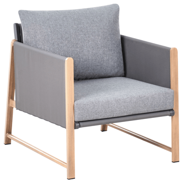 Soffgrupp utomhus med Bord och Fotpall 5-Sits Nola - Grå/Brun - Utemöbler & utemiljö - Utegrupp - Soffgrupp utomhus