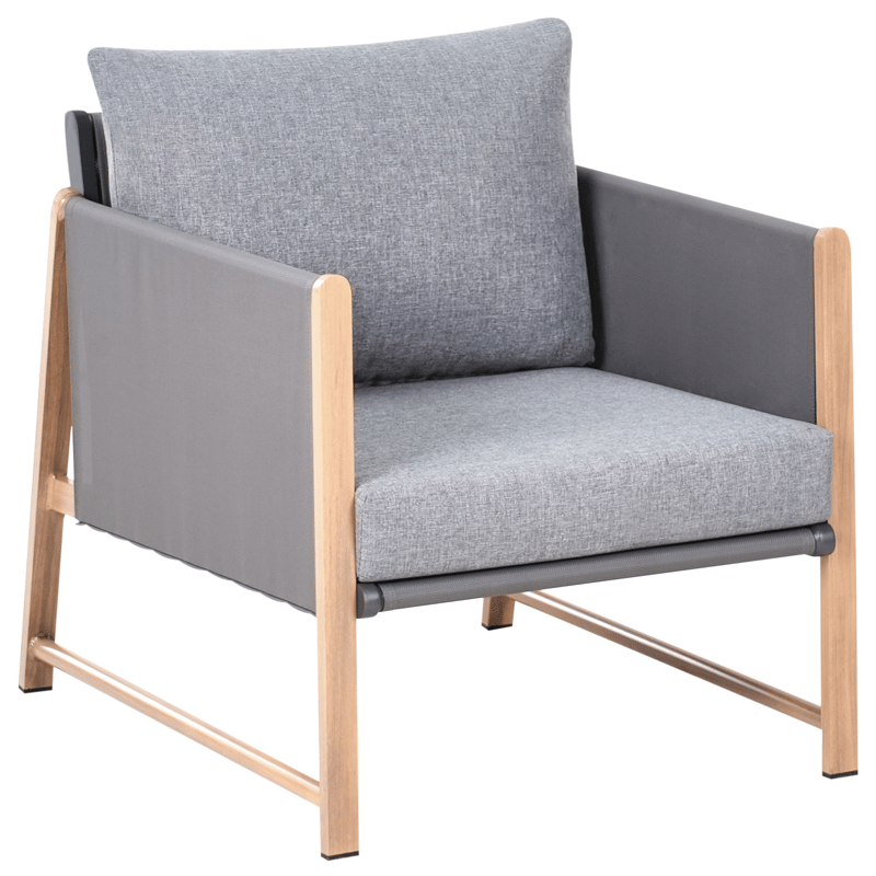 Soffgrupp utomhus med Bord och Fotpall 5-Sits Nola - Grå/Brun - Utemöbler & utemiljö - Utegrupp - Soffgrupp utomhus