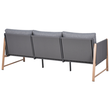 Soffgrupp utomhus med Bord och Fotpall 5-Sits Nola - Grå/Brun - Utemöbler & utemiljö - Utegrupp - Soffgrupp utomhus