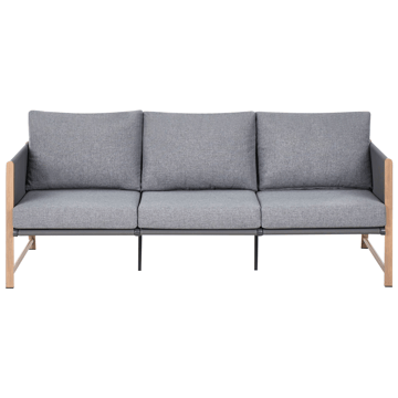 Soffgrupp utomhus med Bord och Fotpall 5-Sits Nola - Grå/Brun - Utemöbler & utemiljö - Utegrupp - Soffgrupp utomhus