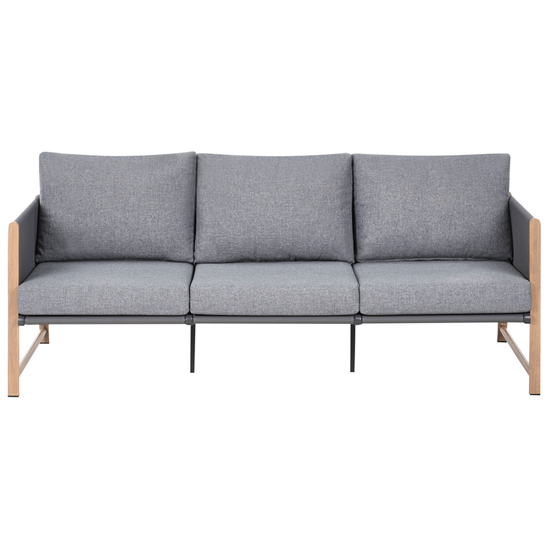 Soffgrupp utomhus med Bord och Fotpall 5-Sits Nola - Grå/Brun - Utemöbler & utemiljö - Utegrupp - Soffgrupp utomhus