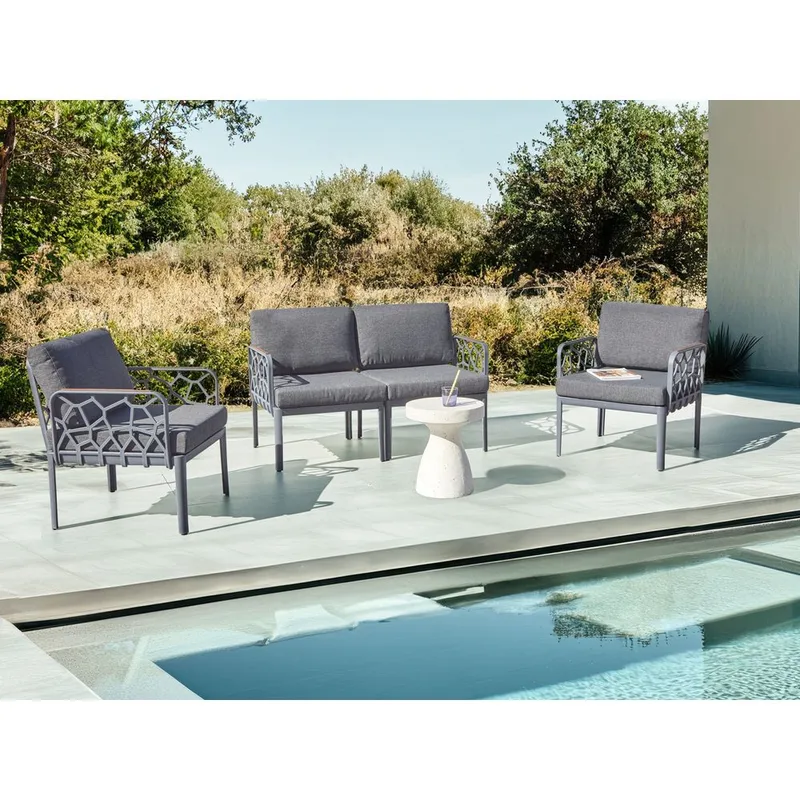 Soffset Eriche - Grå, brun - Utemöbler & utemiljö - Utegrupp - Soffgrupp utomhus