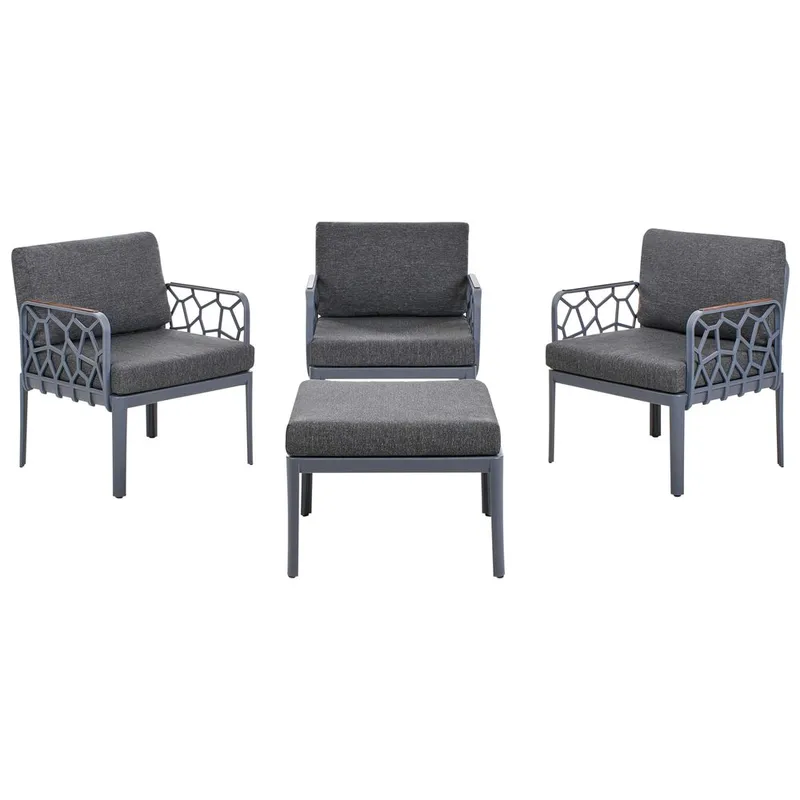 Soffset Eriche - Grå, brun - Utemöbler & utemiljö - Utegrupp - Soffgrupp utomhus