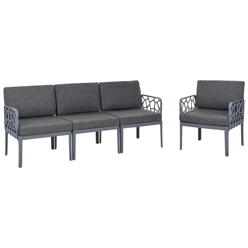Soffset Eriche - Grå, brun - Utemöbler & utemiljö - Utegrupp - Soffgrupp utomhus