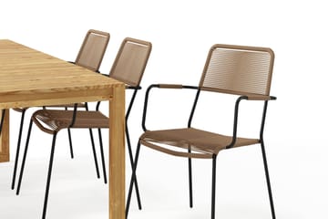 Sofie Matbord 180 cm med 6 Lindos Matstolar - Trä/natur - Utemöbler & utemiljö - Utegrupp - Matgrupp utomhus