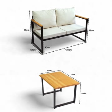 Sylros 2-sits Soffgrupp Utomhus - Beige - Utemöbler & utemiljö - Utegrupp - Soffgrupp utomhus