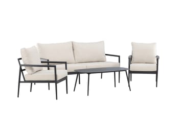Taromina Soffgrupp Utomhus 4-sits - Svart/Beige - Utemöbler & utemiljö - Utegrupp - Soffgrupp utomhus