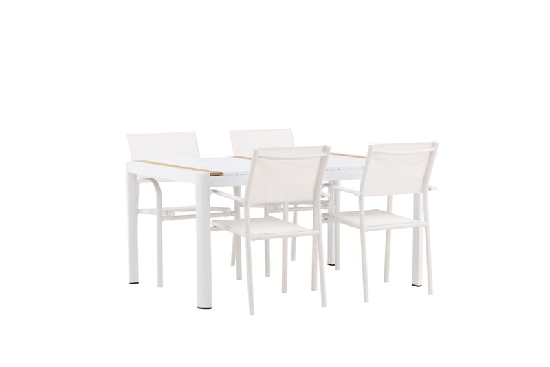 Togo Matgrupp Utomhus 150 cm Rektangulär med 4 Santorini Utestolar - Natur - Utemöbler & utemiljö - Utegrupp - Matgrupp utomhus