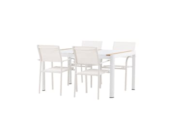 Togo Matgrupp Utomhus 150 cm Rektangulär med 4 Santorini Utestolar - Natur - Utemöbler & utemiljö - Utegrupp - Matgrupp utomhus