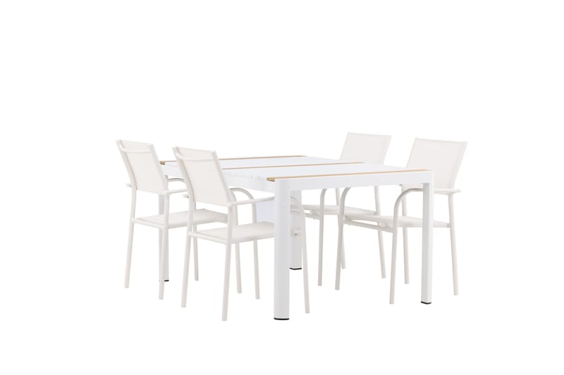 Togo Matgrupp Utomhus 150 cm Rektangulär med 4 Santorini Utestolar - Natur - Utemöbler & utemiljö - Utegrupp - Matgrupp utomhus