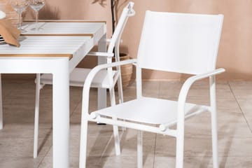 Togo Matgrupp Utomhus 150 cm Rektangulär med 4 Santorini Utestolar - Natur - Utemöbler & utemiljö - Utegrupp - Matgrupp utomhus