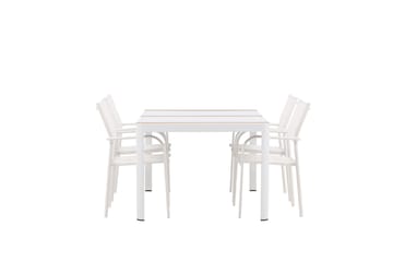 Togo Matgrupp Utomhus 150 cm Rektangulär med 4 Santorini Utestolar - Natur - Utemöbler & utemiljö - Utegrupp - Matgrupp utomhus