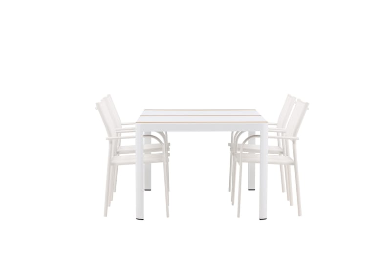 Togo Matgrupp Utomhus 150 cm Rektangulär med 4 Santorini Utestolar - Natur - Utemöbler & utemiljö - Utegrupp - Matgrupp utomhus