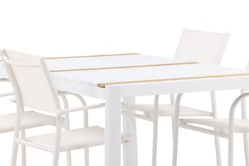 Togo Matgrupp Utomhus 150 cm Rektangulär med 4 Santorini Utestolar - Natur - Utemöbler & utemiljö - Utegrupp - Matgrupp utomhus
