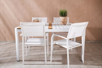Togo Matgrupp Utomhus 150 cm Rektangulär med 4 Santorini Utestolar - Natur - Utemöbler & utemiljö - Utegrupp - Matgrupp utomhus