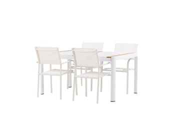 Togo Matgrupp Utomhus 150 cm Rektangulär med 4 Santorini Utestolar - Natur - Utemöbler & utemiljö - Utegrupp - Matgrupp utomhus