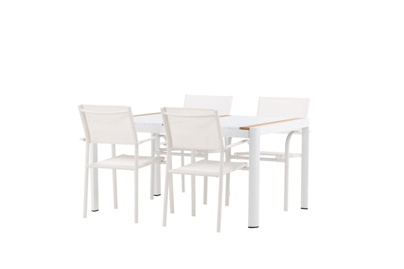 Togo Matgrupp Utomhus 150 cm Rektangulär med 4 Santorini Utestolar - Natur - Utemöbler & utemiljö - Utegrupp - Matgrupp utomhus