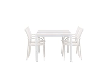 Togo Matgrupp Utomhus 150 cm Rektangulär med 4 Santorini Utestolar - Natur - Utemöbler & utemiljö - Utegrupp - Matgrupp utomhus