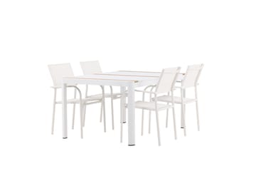 Togo Matgrupp Utomhus 150 cm Rektangulär med 4 Santorini Utestolar - Natur - Utemöbler & utemiljö - Utegrupp - Matgrupp utomhus