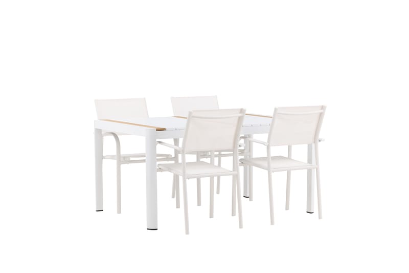 Togo Matgrupp Utomhus 150 cm Rektangulär med 4 Santorini Utestolar - Natur - Utemöbler & utemiljö - Utegrupp - Matgrupp utomhus