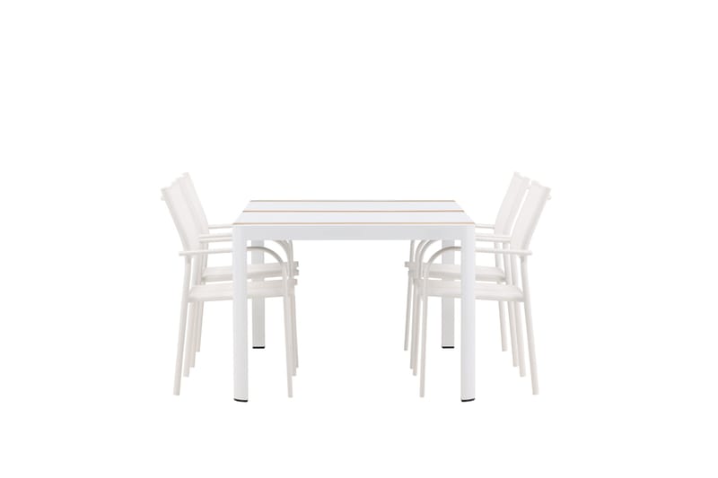 Togo Matgrupp Utomhus 150 cm Rektangulär med 4 Santorini Utestolar - Natur - Utemöbler & utemiljö - Utegrupp - Matgrupp utomhus