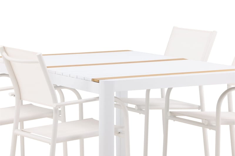 Togo Matgrupp Utomhus 150 cm Rektangulär med 4 Santorini Utestolar - Natur - Utemöbler & utemiljö - Utegrupp - Matgrupp utomhus