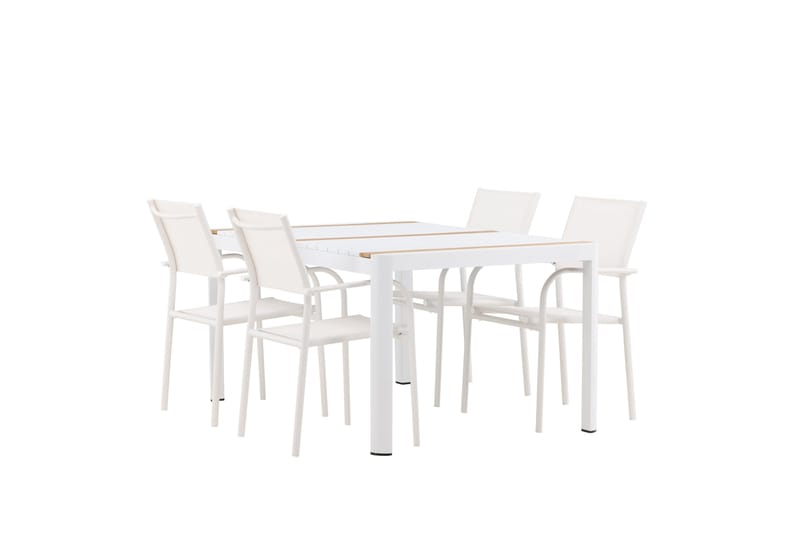 Togo Matgrupp Utomhus 150 cm Rektangulär med 4 Santorini Utestolar - Natur - Utemöbler & utemiljö - Utegrupp - Matgrupp utomhus