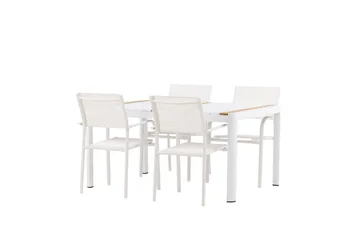 Togo Matgrupp Utomhus 150 cm Rektangulär med 4 Santorini Utestolar - Natur - Utemöbler & utemiljö - Utegrupp - Matgrupp utomhus