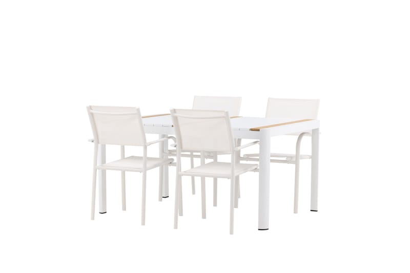 Togo Matgrupp Utomhus 150 cm Rektangulär med 4 Santorini Utestolar - Natur - Utemöbler & utemiljö - Utegrupp - Matgrupp utomhus