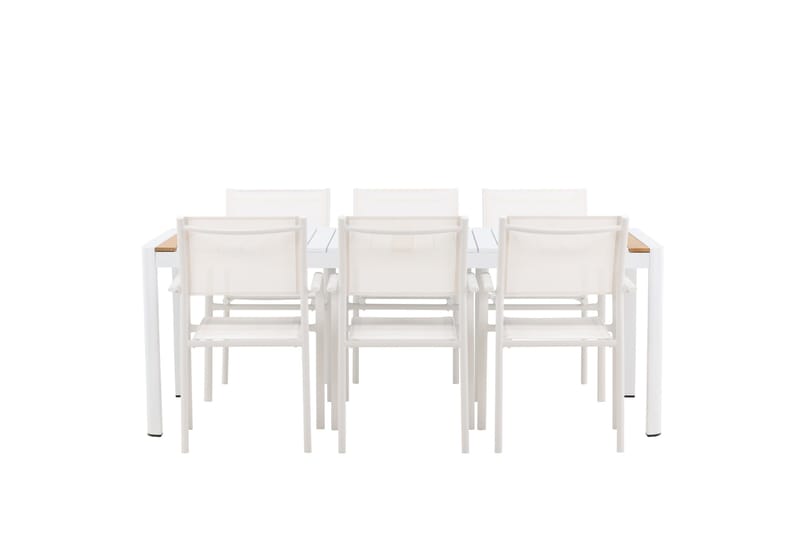 Togo Matgrupp Utomhus 200 cm Rektangulär med 6 Santorini Utestolar - Natur - Utemöbler & utemiljö - Utegrupp - Matgrupp utomhus