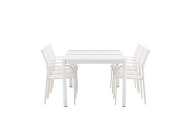 Togo Matgrupp Utomhus 200 cm Rektangulär med 6 Santorini Utestolar - Natur - Utemöbler & utemiljö - Utegrupp - Matgrupp utomhus