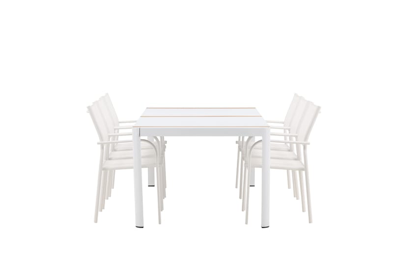 Togo Matgrupp Utomhus 200 cm Rektangulär med 6 Santorini Utestolar - Natur - Utemöbler & utemiljö - Utegrupp - Matgrupp utomhus