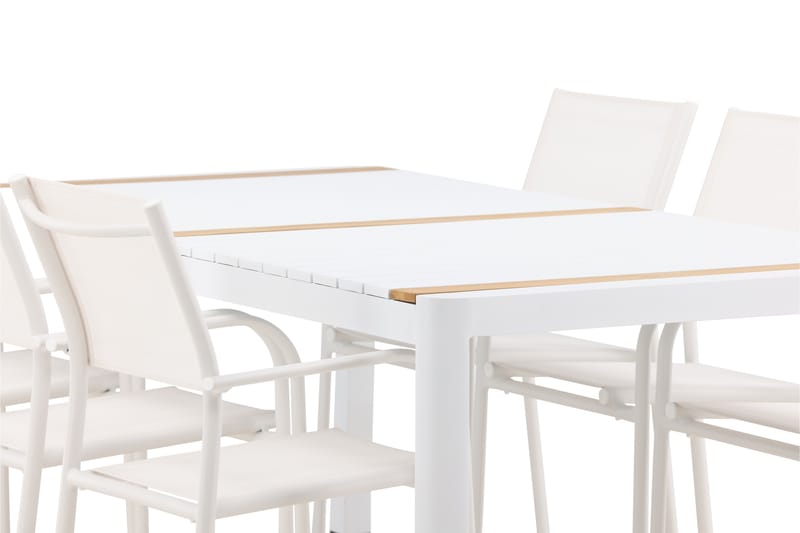 Togo Matgrupp Utomhus 200 cm Rektangulär med 6 Santorini Utestolar - Natur - Utemöbler & utemiljö - Utegrupp - Matgrupp utomhus