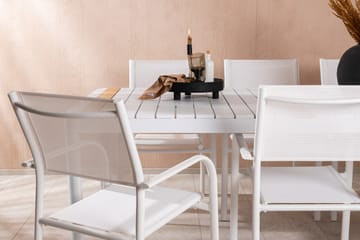 Togo Matgrupp Utomhus 200 cm Rektangulär med 6 Santorini Utestolar - Natur - Utemöbler & utemiljö - Utegrupp - Matgrupp utomhus