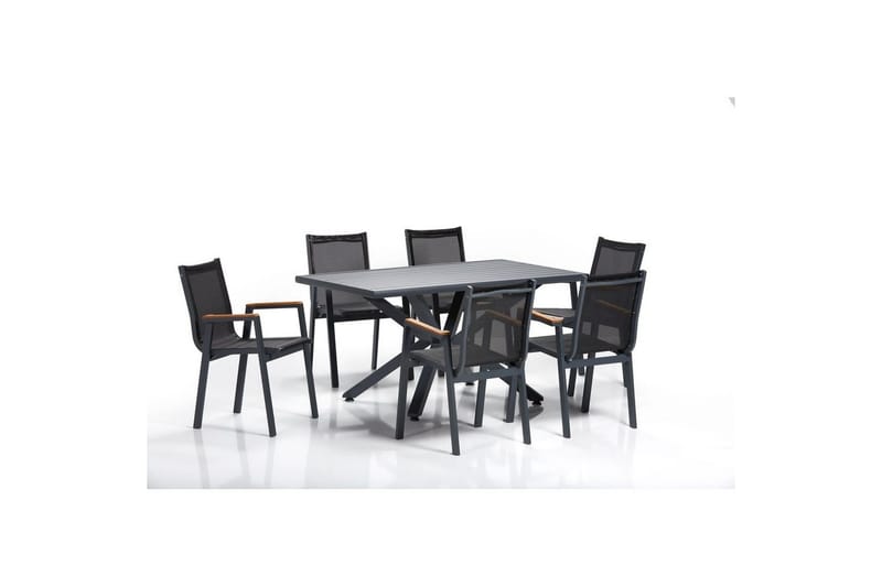 Trädgårdsbord & stolar (7 delar) Narellan Grå, Grå