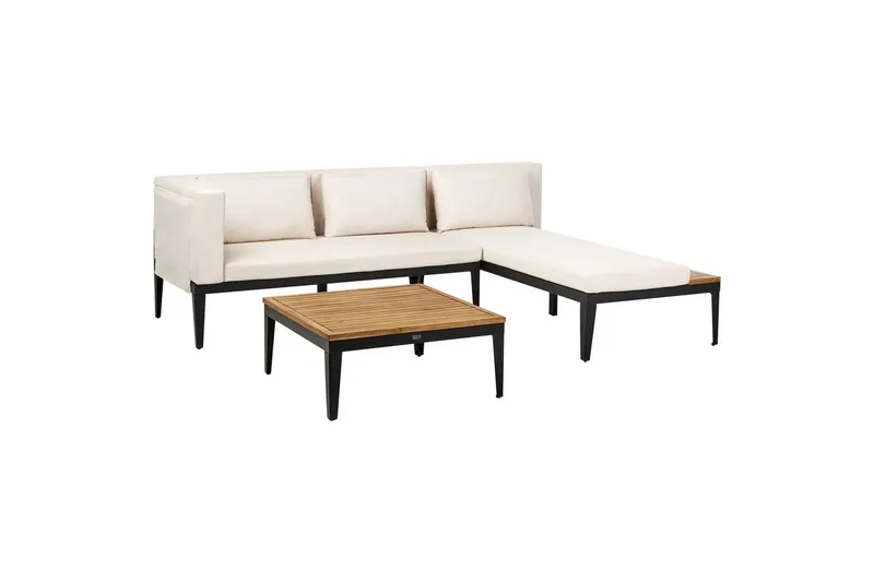 Trädgårdshörnsoffa med bord 3-sits Bracciano - Utemöbler & utemiljö - Utegrupp - Soffgrupp utomhus