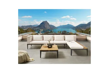 Trädgårdshörnsoffa med bord 4-sits Bracciano - Utemöbler & utemiljö - Utegrupp - Soffgrupp utomhus