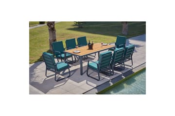 Trädgårdsloungeset Albuferia Antracit / Trä - Kolgrå - Utemöbler & utemiljö - Utegrupp - Matgrupp utomhus