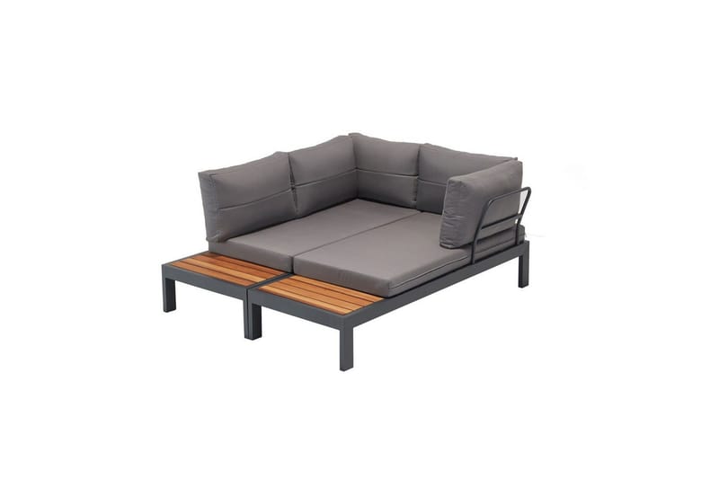 Trädgårdsloungeset Bulskoll Trä - Grå - Utemöbler & utemiljö - Utegrupp - Soffgrupp utomhus