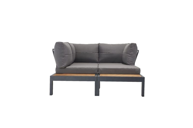 Trädgårdsloungeset Bulskoll Trä - Grå - Utemöbler & utemiljö - Utegrupp - Soffgrupp utomhus