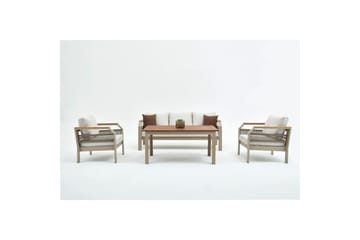 Trädgårdsloungeset Farra Beige - Beige - Utemöbler & utemiljö - Utegrupp - Soffgrupp utomhus