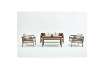 Trädgårdsloungeset Farra Beige - Beige - Utemöbler & utemiljö - Utegrupp - Soffgrupp utomhus