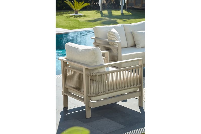 Trädgårdsloungeset Hungirr Beige - Beige - Utemöbler & utemiljö - Utegrupp - Soffgrupp utomhus