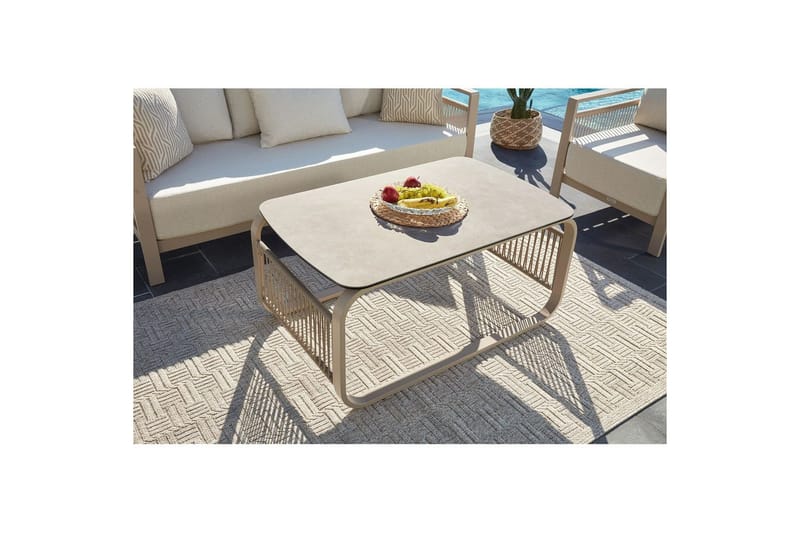 Trädgårdsloungeset Hungirr Beige - Beige - Utemöbler & utemiljö - Utegrupp - Soffgrupp utomhus
