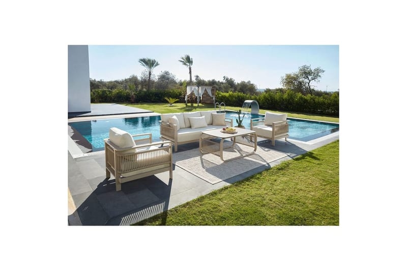 Trädgårdsloungeset Hungirr Beige, Beige