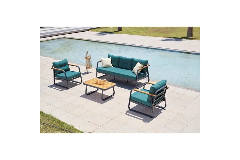 Trädgårdsloungeset Rio Petrolblå, Petrolblå