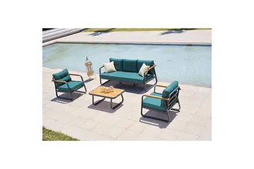 Trädgårdsloungeset Rio Petrolblå - Petrolblå - Utemöbler & utemiljö - Utegrupp - Soffgrupp utomhus
